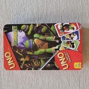 Uno Teenage Mutant Ninja Turles card game in storage tin.  Great condition.